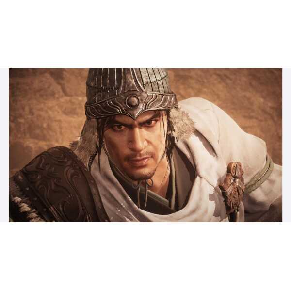 Close-up of a warrior in traditional armor from Wo Long: Fallen Dynasty.