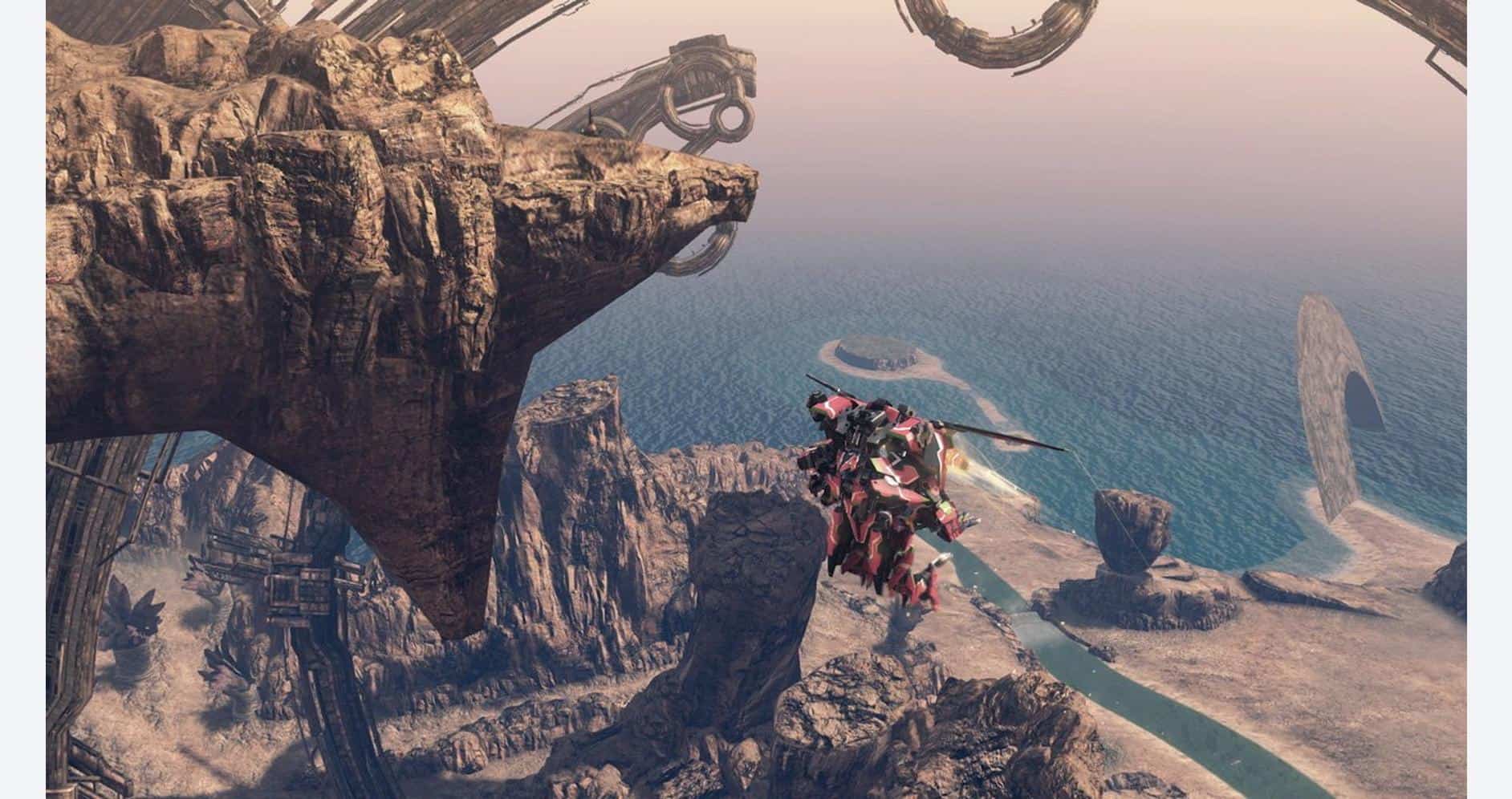 Futuristic landscape from Xenoblade Chronicles X Definitive Edition game.