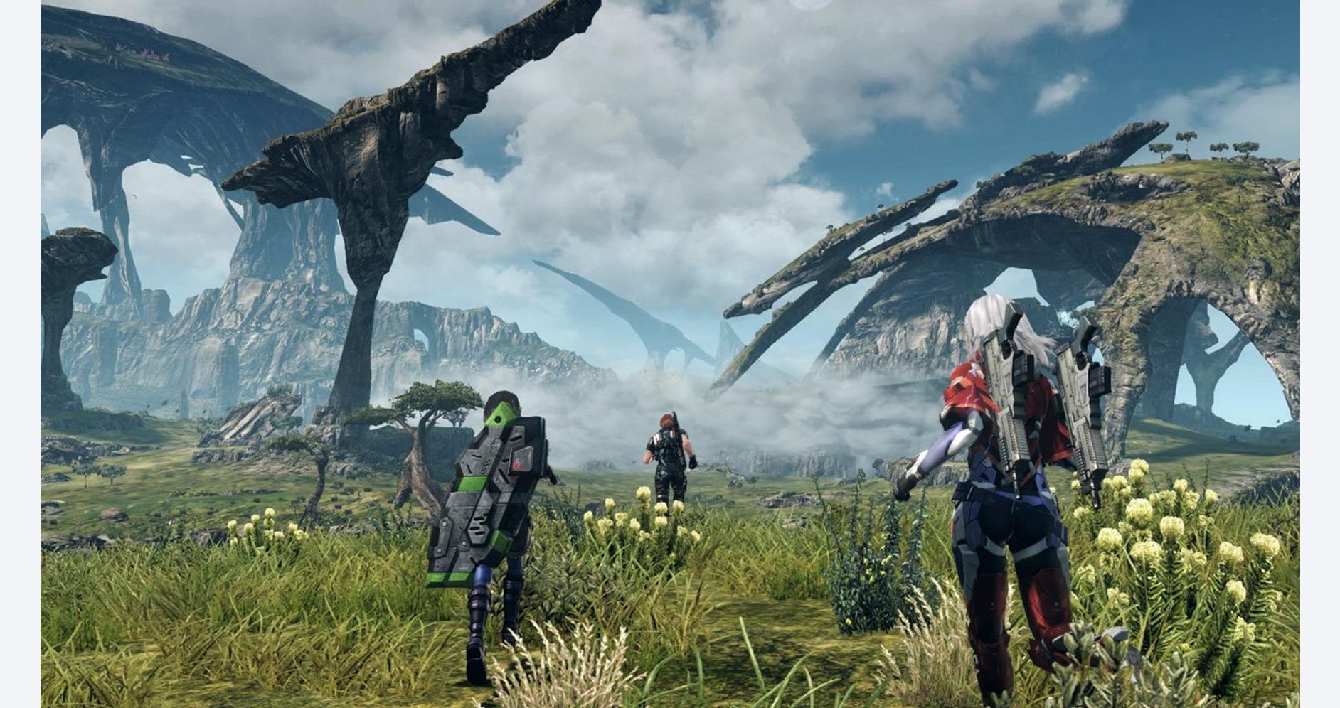Explore alien landscapes in Xenoblade Chronicles X Definitive Edition gameplay.
